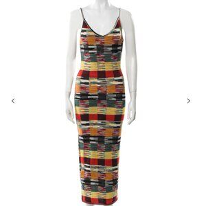 PALM ANGELS X MISSONI Melting Logo knitted long dress size XS
